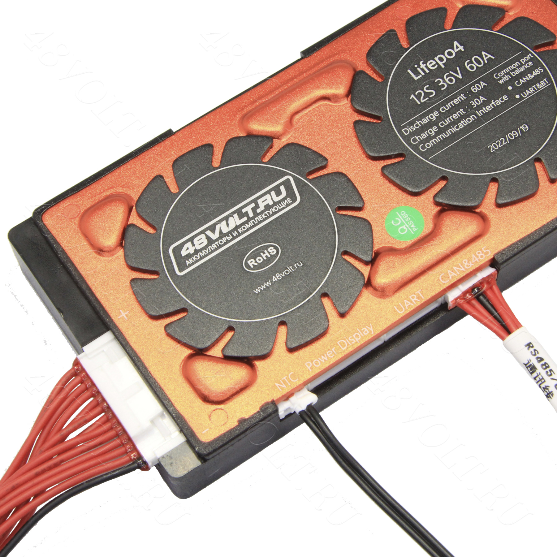 BMS LiFePO4 SMART 12s 36v 60A common port